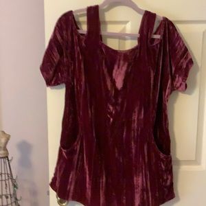 Ruby Red Off the shoulder Top